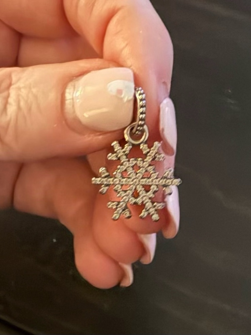 Pandora Snowflake Bracelet Charm in Silver